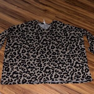 Chic Leopard Print Women's Tunic